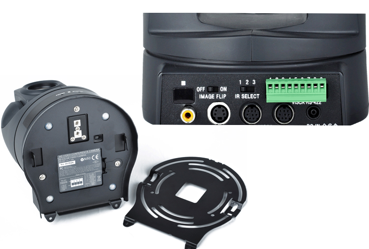 18倍變焦高仿索尼D70標清視頻會議攝像機接口和配件圖 18倍變焦高仿索尼D70標清視頻會議攝像機接口和配件圖