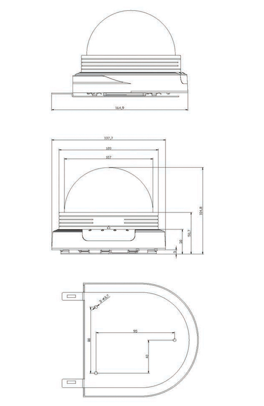 200萬高清網絡半球攝像機結構圖
