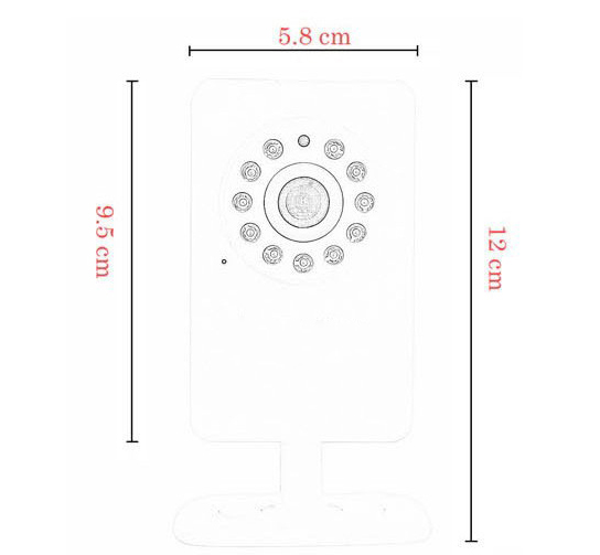 迷你高清720P無線網絡攝像機尺寸圖 迷你高清720P無線網絡攝像機尺寸圖